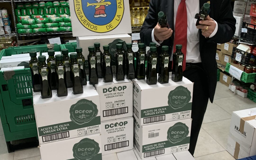 Donación del premio «Jaen Mar de Olivos» por parte de los agraciados a Mensajeros de la Paz