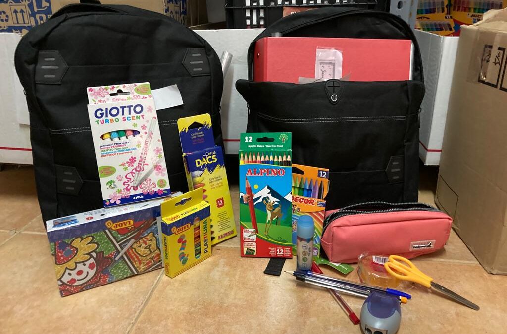Mochilas para lo menores de INCREFAM, Infancia creciendo en familia