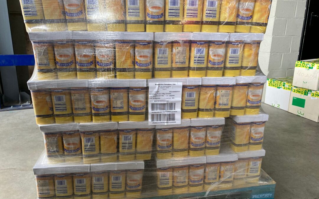La entidad PROSOL dona 2 palets de café para ser distribuido en los centros de la Fundación Mensajeros de la Paz