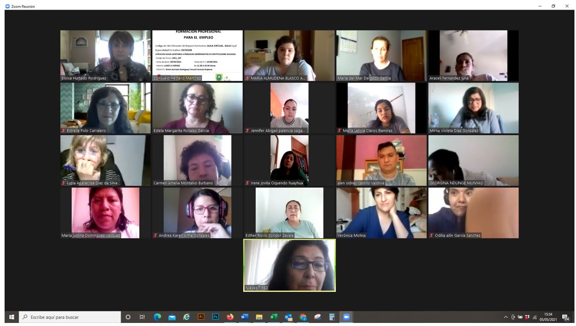 Comienzo del curso de Cerficado de Profesionalidad Atencion Sociosanitaria a Personas Dependientes en Instituciones Sociales