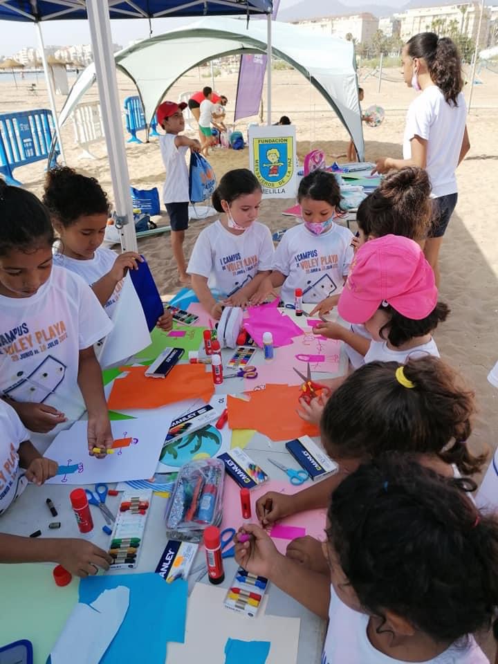 La Fundación Mensajeros de la Paz colabora, en las actividades de Melilla Sport Capital Voleibol, para los más pequeños.