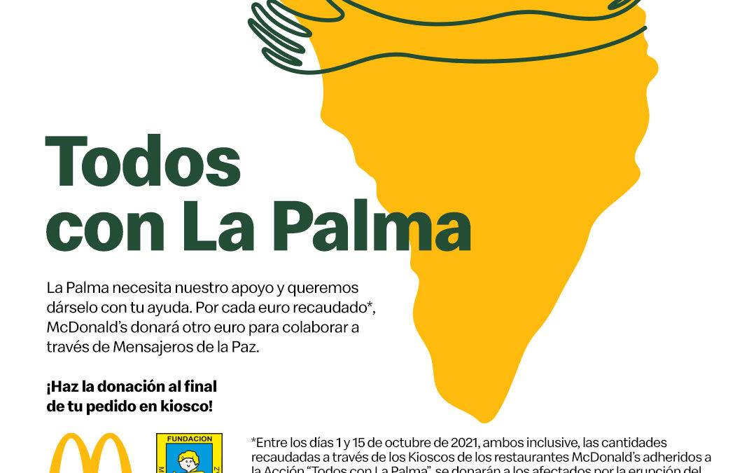 McDonald’s recauda 65.000 euros para los afectados por el volcán de La Palma