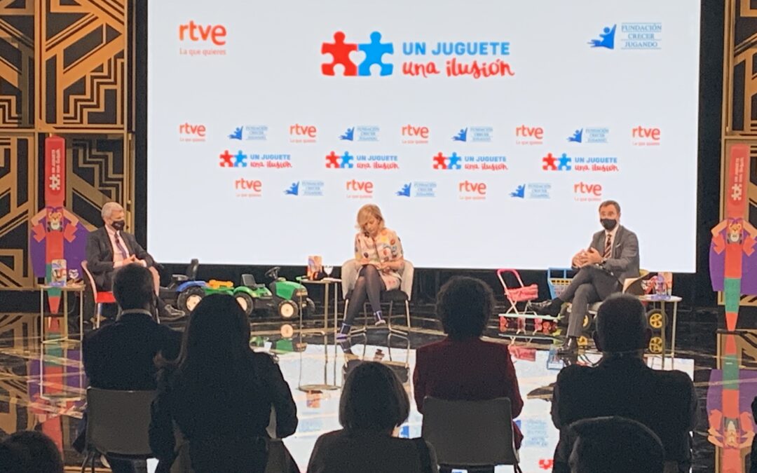 Presentación de la campaña @UnJugueteUnaIlusion con la presencia del Presidente de RTVE, José Manuel Pérez Tornero y el Presidente de la Fundación Crecer Jugando, José Antonio Pastor