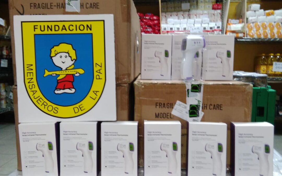 Donación de 150 termómetros digitales. Gracias @Dataprof España