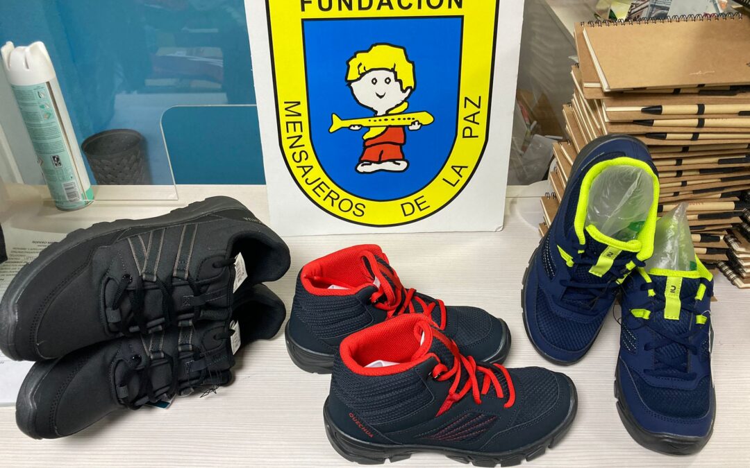 La Fundación Mensajeros de la Paz acaba de recibir 310 pares de zapatos, a través de la campaña «Zapatos Nuevos»