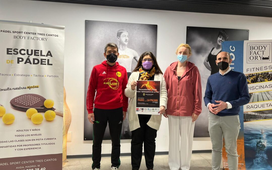 Nos han hecho entrega de la recaudación del Torneo de Padel organizado por Padel Sport Center Tres Cantos