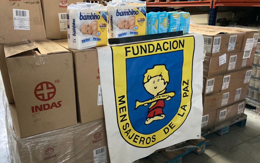 Recepción palets con pañales y compras de INDAS