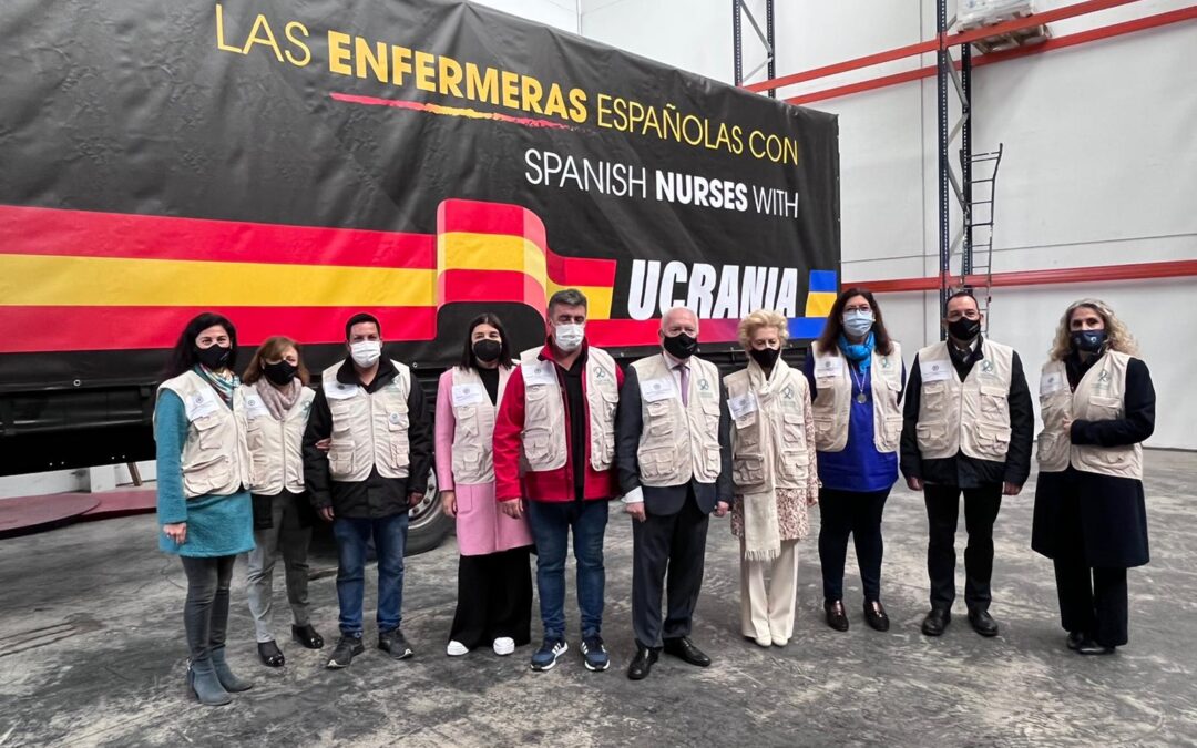 Llegada a Ucramia de los 32 palets de material sanitario – Consejero General de Enfermeria