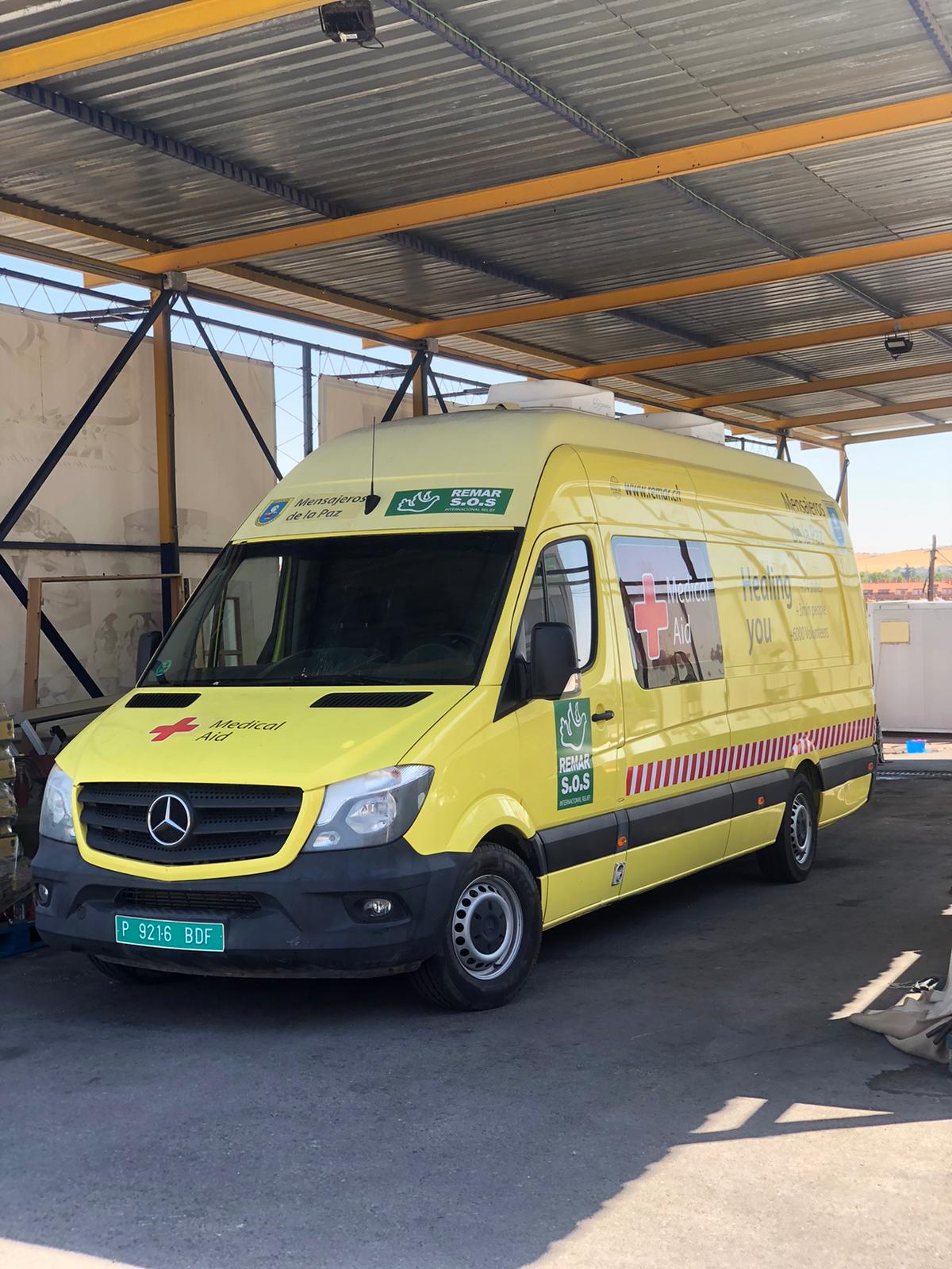 Llegada a Lviv unidad movil medica