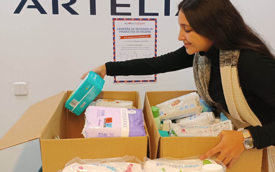 COLABORACION ARTELIA SPAIN CON DONACION DE PRODUCTOS INFANTILES
