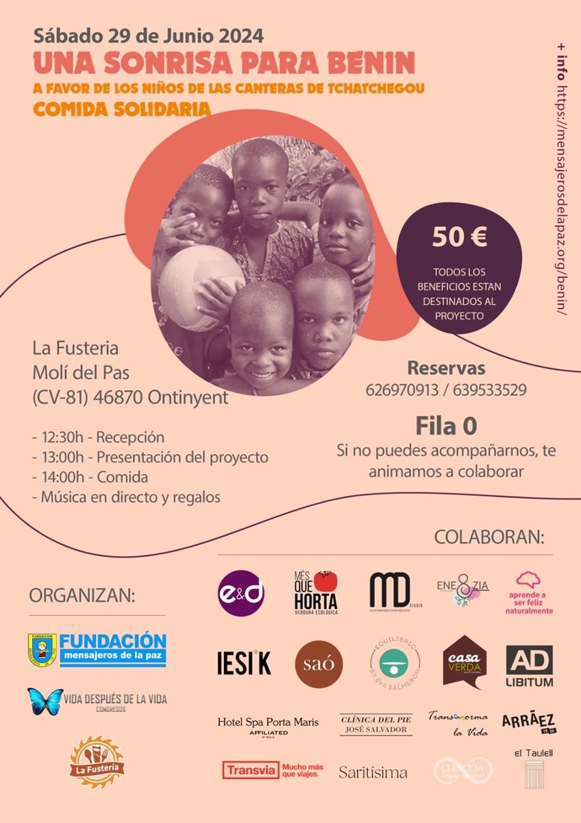 Comida Solidaria en Onteniente a favor de los niñ@s de Benin