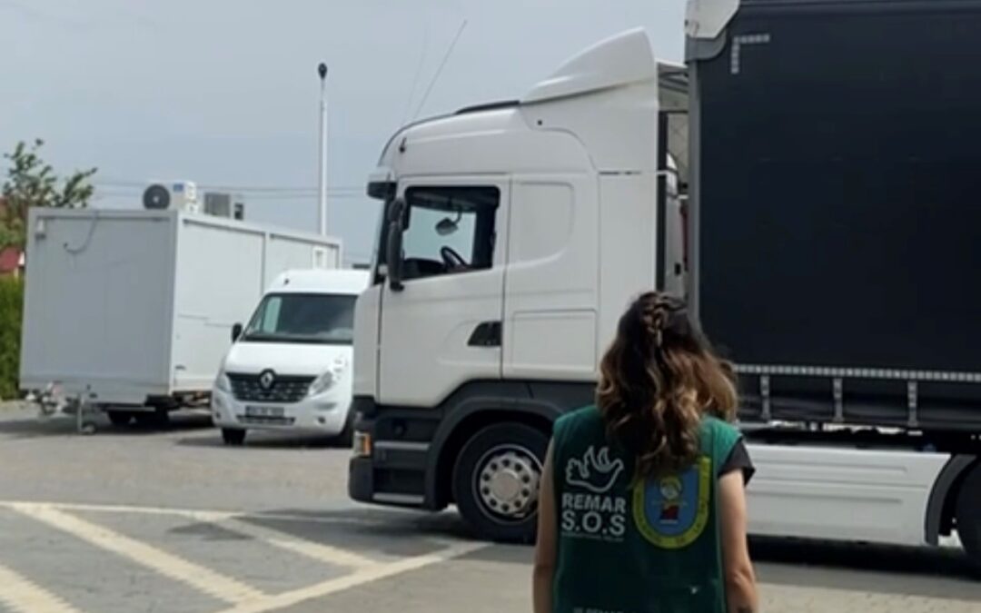 Llegada el container con ayuda humanitaria para los damnificados de la guerra de Ucrania gracias a Fundación ONCE y a Kuehne Nagel