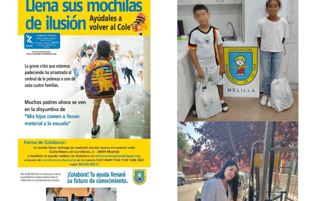 Datos e imágenes de la Campaña «Llena sus mochilas de ilusión: Ayúdales a volver al cole» 2024