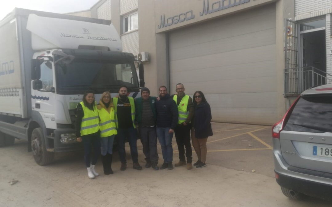 Agradecimiento TRANSPORTES EL MOSCA DE MURCIA POR SU CESIÓN DE UN CAMIÓN PARA AYUDAR A LOS AFECTADOS POR LA DANA EN VALENCIA