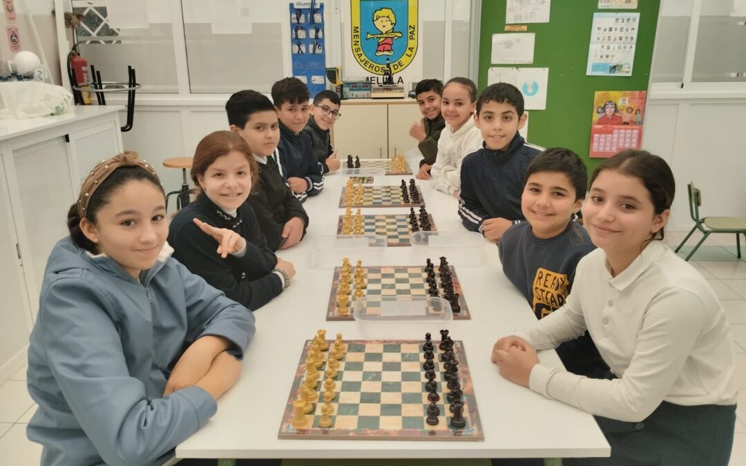 Taller de ajedez en el CEIP Mediterráneo de Melilla