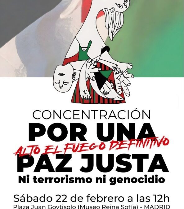 Jornada estatal por la paz en Palestina el 22 de febrero, concentraciones en más de 60 localidades