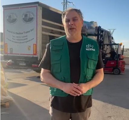 Agradecimiento Fundación ONCE por el pago del transporte de dos trailers con ayuda humanitaria a Ucrania