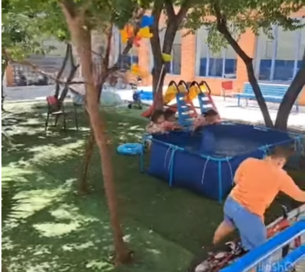Inauguración de la temporada de piscina en el Centro Residencial Mensajeros de la Paz El Pozo