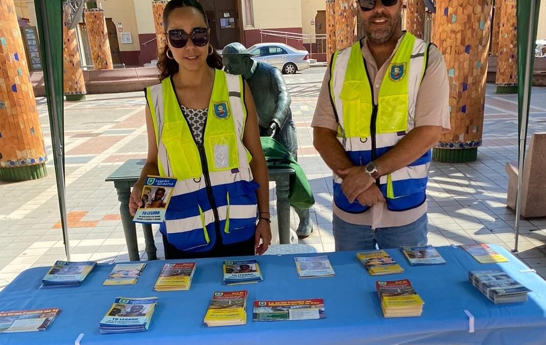 Stand informativo de nuestra labor social en la ciudad de Melilla