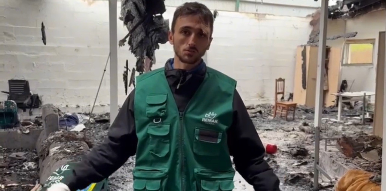 Incendio fortuito en uno de los centros de ayuda de Mensajeros de la Paz y Remar en Ucrania