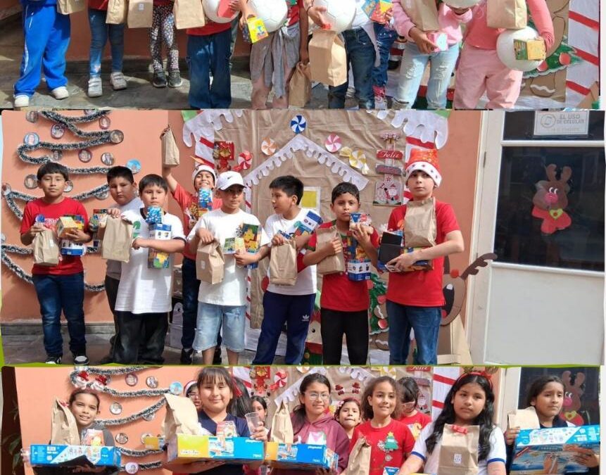 Entrega de los juguetes en Lima, de la campaña «un juguete, una ilusión» de la Fundación Crecer Jugando