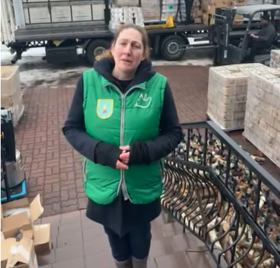 Llegada a Polonia del container con ayuda humanitaria para Ucrania