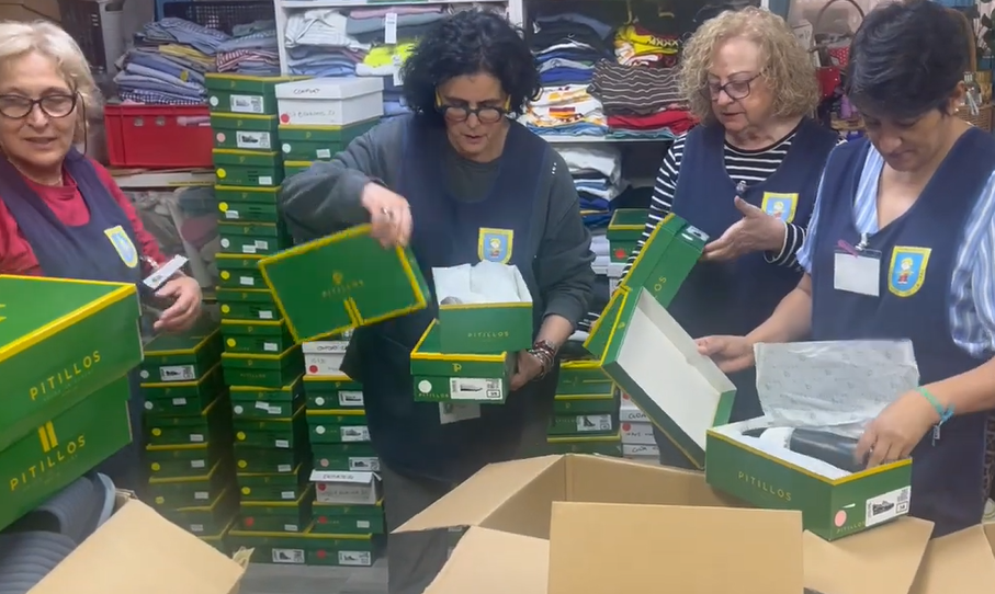 Agradecimiento llegada donación Zapatos Pitillos al Ropero Solidario