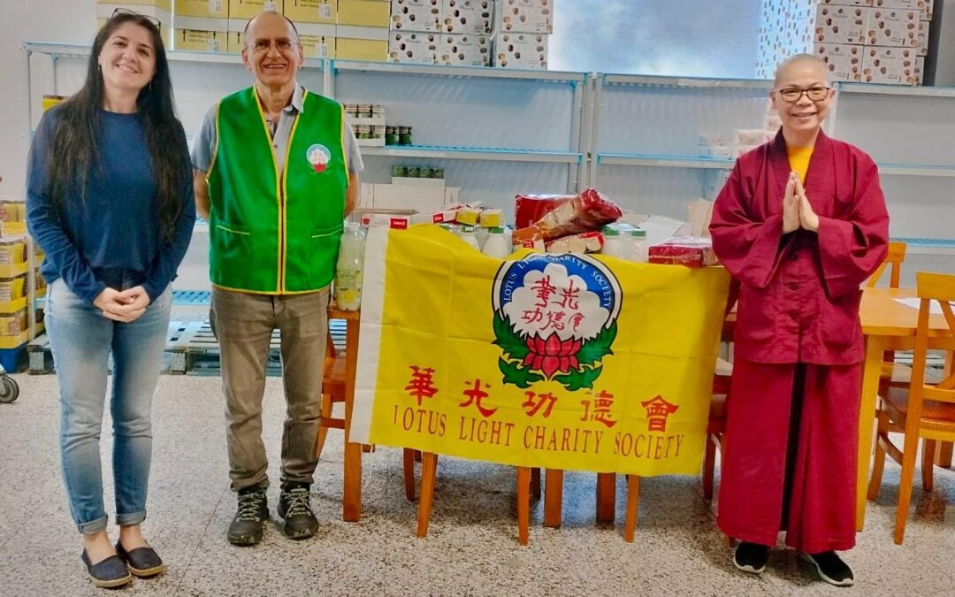 Agradecimiento colaboración Lotus Light Charity Society con el Centro Familiar Mensajeros de la Paz Villaverde