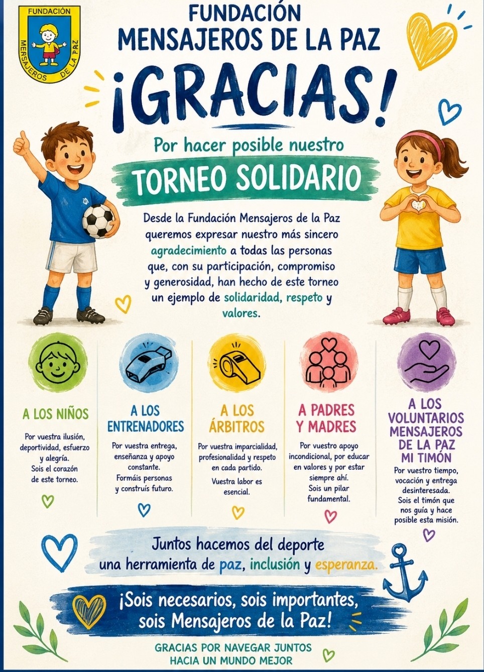 Torneo Solidario de Fútbol a favor del Banco Solidario de Mensajeros de la Paz Toledo