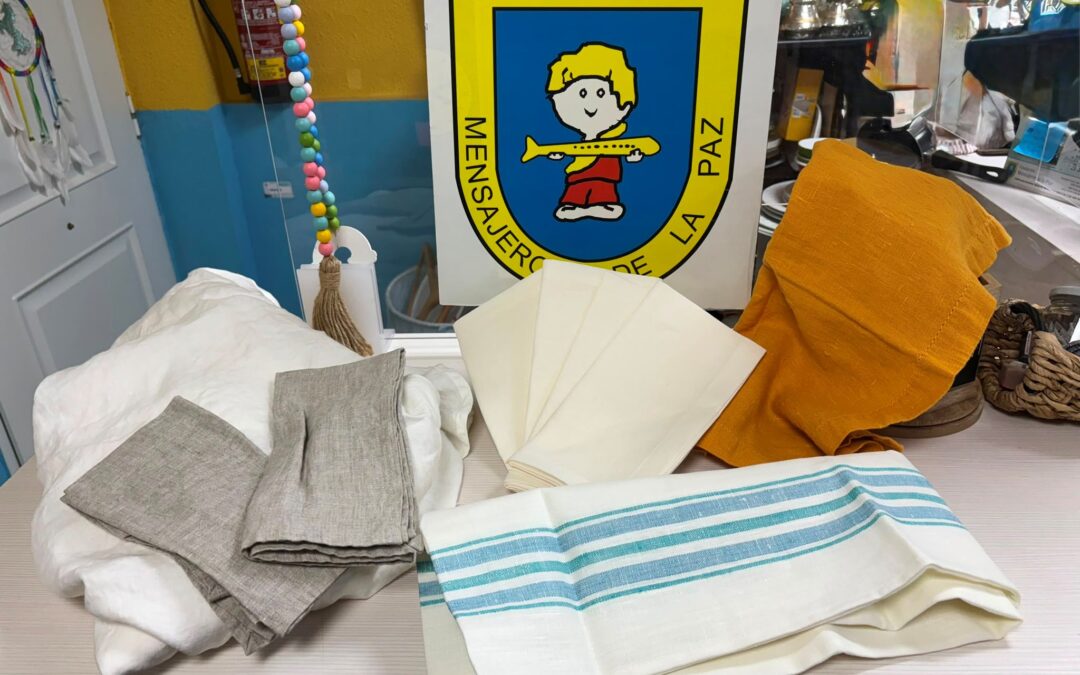 Nuestro agradecimiento a Fundación ONCE por la donación de textiles de lino para el hogar que repartiremos en el Ropero Solidario para familias en situación de vulnerabilidad