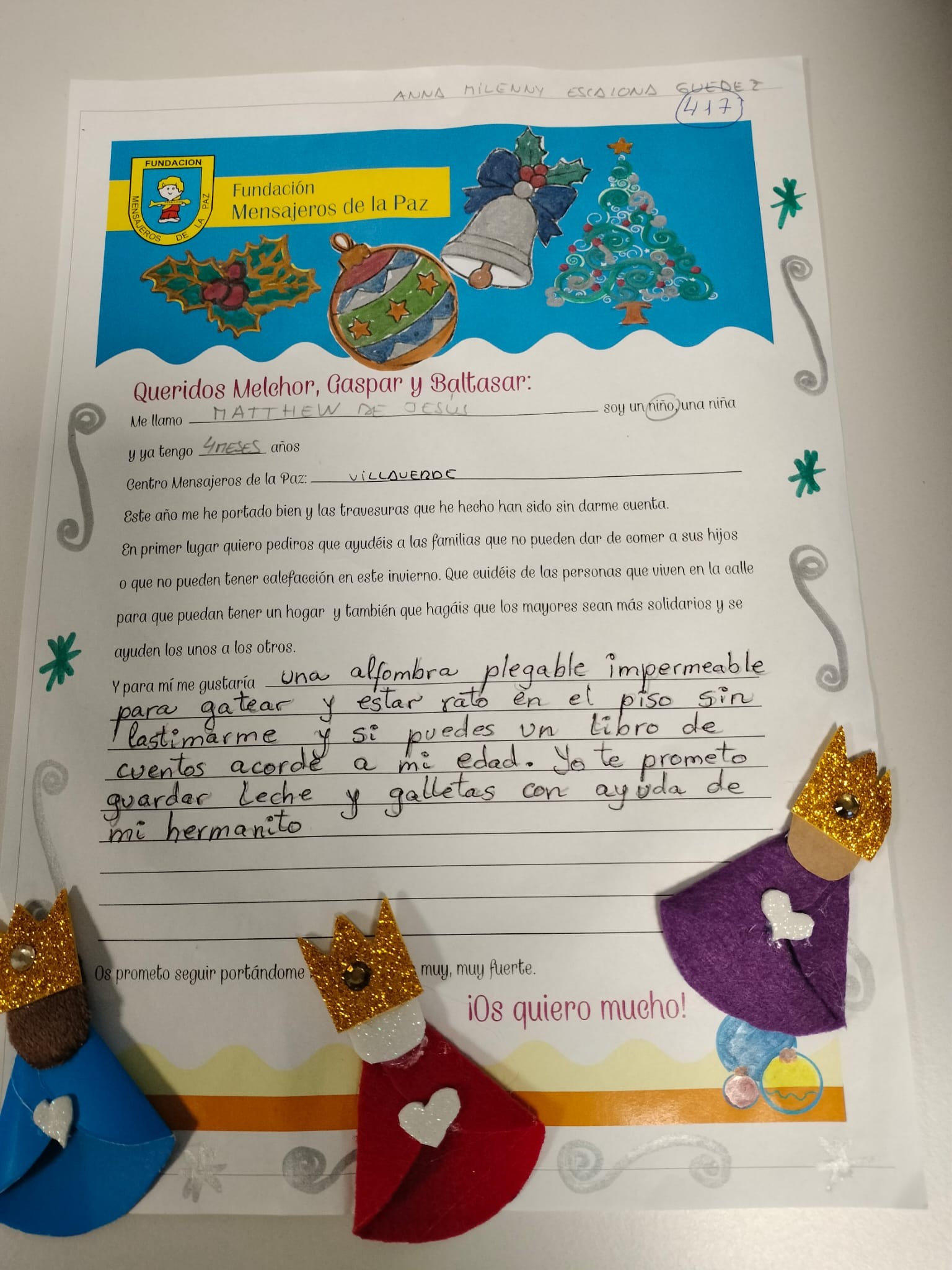 Comenzamos a recibir en nuestros centros familiares las cartas a SSMMRR de los hijos de nuestros usuarios que se harán realidad gracias a Fundación Capgemini